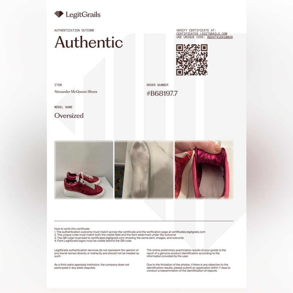 Authenticated Alexander McQueen Oversized Sneakers - image 2